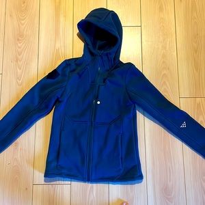 Navy blue Black Crows hooded windproof fleece jacket